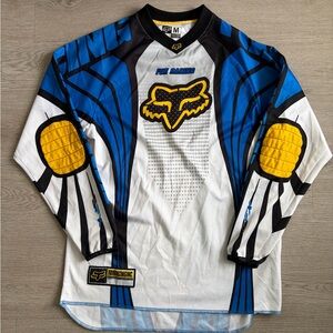 Fox Racing White and Blue Motocross Jersey